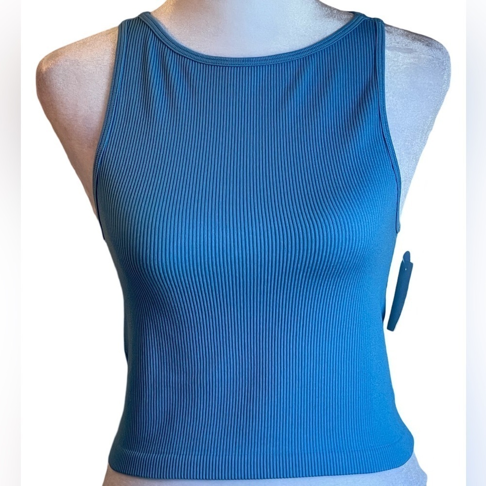 Aeropostale Y2K Seriously Soft Seamless Crop Top Color Light Blue